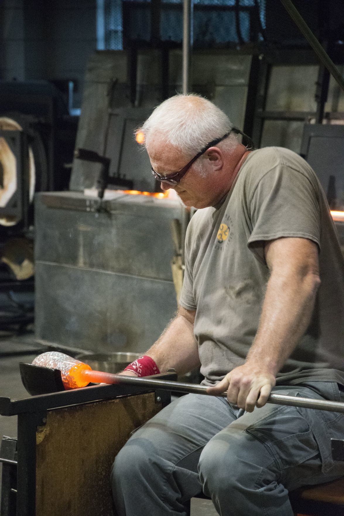 Glassblowing demonstration by Mike Moran